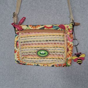 Lily Bloom Purse Bag Busy Bee Pattern Design Handbag Pockets Adjustable Strap